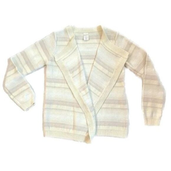Gymboree Size Large 10-12 Open Front Striped Cardigan Sweater For Kids - Picture 1 of 6
